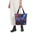 thumbnail image 4 of Lsque Futuristic Bar Space View Pattern Beach Tote,Shoulder Handbag,Spacious Tote Bag,Lightweight Travel Bag,Versatile Shopping Bag, 4 of 6