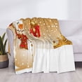 thumbnail image 3 of Yiaed Christmas Snowman Gift Print Blanket Throw Blanket Soft Cozy Flannel Blanket for Home Bed Sofa Couch Chair-60"x50", 3 of 6