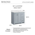 thumbnail image 3 of Miseno Mv-N241-V36 Lucerne 36" Single Basin Vanity Set - White, 3 of 7