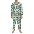 thumbnail image 3 of Picia Usa Flag Pattern Men’s Long-Sleeve Sleepwear Set - Soft 2-Piece Loungewear with Pockets, Comfy PJs for Relaxing Nights-Small, 3 of 7