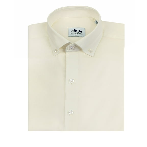 Wear Sierra Top Shelf Men's Turkish Cotton Short Sleeve Button Down Shirt in Classic Off-White