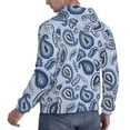 thumbnail image 6 of Sikiie Blue Paisley Pattern Vintage Men's Hoodie, Essentials Hoodie, Sweatshirt, Pullover Hooded Sweatshirt for Men-Large, 6 of 7
