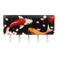 thumbnail image 2 of PhooArto Key Holder for Wall Decorative with 5 Key Hooks, Koi Fish Cherry Flower Pattern Holders Wall Mount Organizer with Mail Key Rack, Self Adhesive, 2 of 7