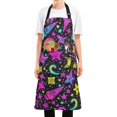 thumbnail image 5 of Neon Stars Print Chef Kitchen Apron with Pockets for Women Waterproof Aprons for Cooking Baking, 5 of 7