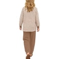 thumbnail image 4 of Xdegoge Tween Girls Pajamas Sets 2 Piece Lounge Soft Long Sleeve Plaid Checkered Top and Jogger Pants Matching Set Comfy Daily Sleepwear Pjs, 4 of 6