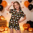 thumbnail image 2 of UAYOTSE Girls Collared Silky Sleep Set, Button‑Front Short‑Sleeve Top and Shorts, 2‑Piece Kids Loungewear Suitable for Lounging Around The House Size 4-5 Years, 2 of 5