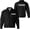 Black/Silver, variant on Parking Attendant Lightweight Coaches Jacket | Windbreaker Valet Parking Waterproof Coat (Navy/White, 3X-Large)