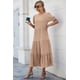 thumbnail image 3 of Vestido PRETTYGARDEN Boho Midi Caqui con Mangas Abullonadas XL, 3 of 8