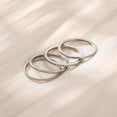 thumbnail image 5 of PERITANG 14K Gold Plated Stackable Ring Set for Women – 4-Piece 1.3mm Thin Minimalist Band with Cubic Zirconia, Sizes 5–10, 5 of 10