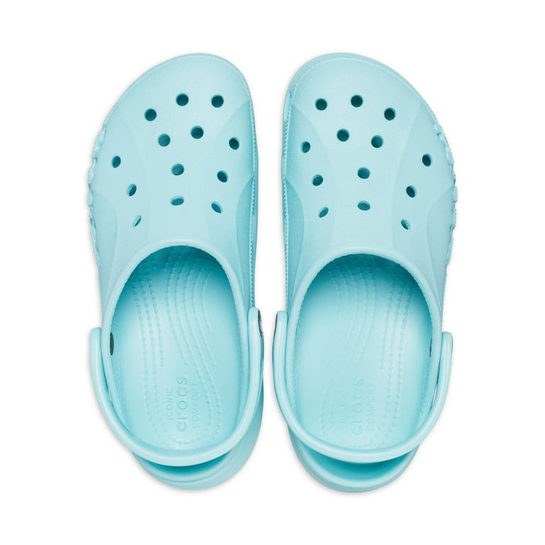 Blue platform crocs hotsell