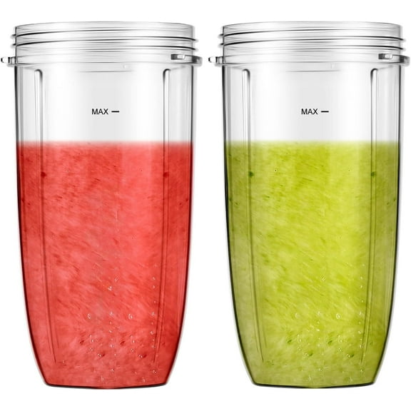 Blender Cups 24oz Cups Fit for NutriBullet Blender 600W Pro 900W NutriBullet Replacement Parts (2-Pack)