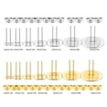 thumbnail image 6 of ADVEN 100 Sets Ear Stud Base Stainless Steel Jewelry Findings Earrings Stoppers Bottom Craft Connector Earring Accessory Supplies Gold Color/ 8mm, 6 of 6