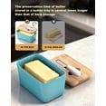 thumbnail image 2 of Butter Dish with Lid: Butter Dish for Countertop - Ceramic Butter Keeper Container with Knife and High-Quality - Silicone Sealing Butter Box for Home Decor Good Kitchen GiftButter tray, 2 of 7