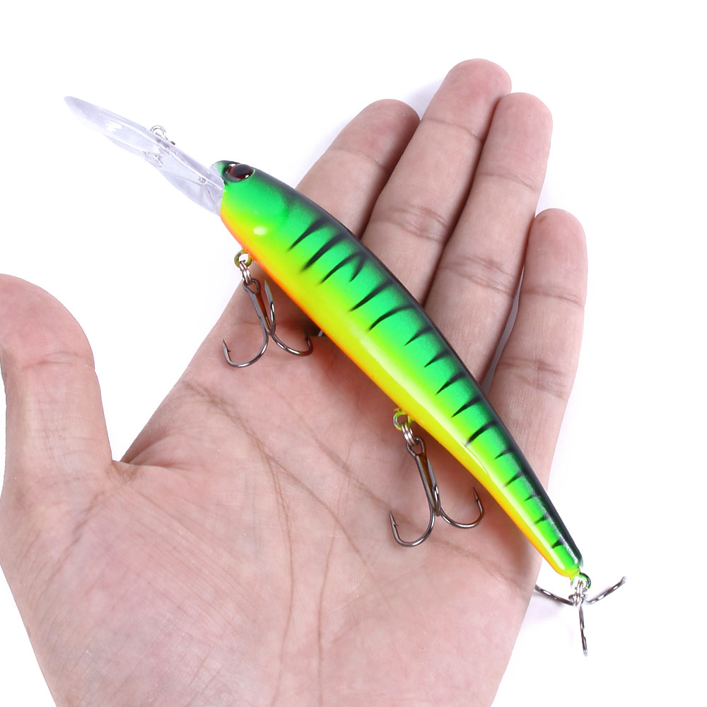 HENGJIA Fishing Lures Large Hard Bait Minnow VIB Lure with Treble Hook Life-Like Swimbait Fishing Bait Popper Crankbait Sinking Lure for Bass Trout Walleye Redfish