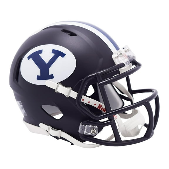 BYU Brigham Young Cougars Navy Blue Riddell NCAA Speed Mini Helmet