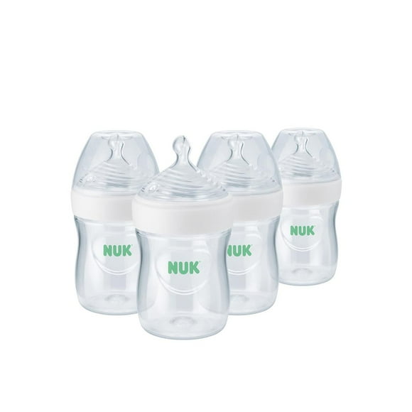 Biberón NUK Simply Natural SafeTemp de 150 ml, paquete de 4