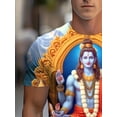 thumbnail image 3 of Men's and women's T-shirts - bright 3D printing loose short-sleeved crew neck, Hindu clothing casual summer wear, durable in all seasons (ideal gift for birthday/Father's Day), 3 of 7