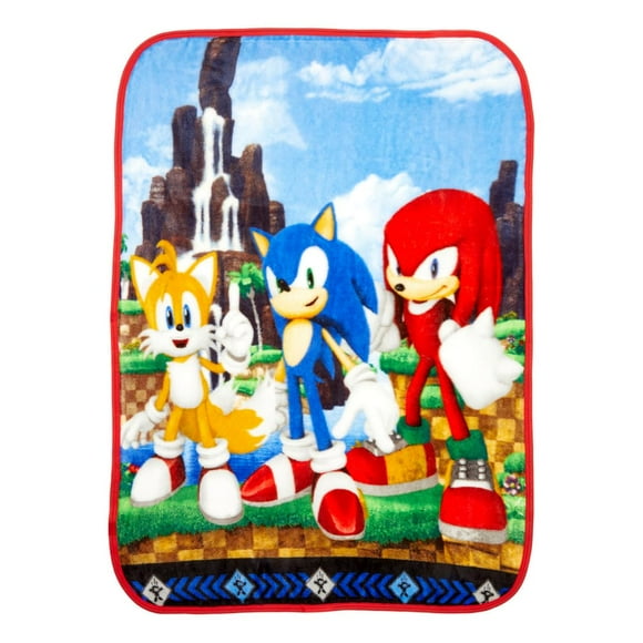 Ropa de cama infantil Throw Franco Sonic The Hedgehog Anime, 100 x 125 cm