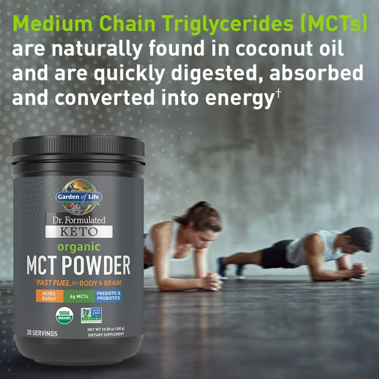 Garden of Life Dr. Formulated 30ct, Keto MCT Powder Jar, Organic