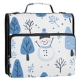 thumbnail image 5 of FORMRS Zipper Binder with Shoulder Strap 2-inch Ring 500 Sheet Capacity File Bag, Simple Cartoon Snowmen, 5 of 5