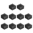 thumbnail image 1 of Unique Bargains 14x14x10mm Thermal Sticky Aluminum Heatsink Electronic Radiators Black 10 Pcs, 1 of 4