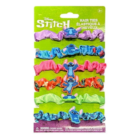 Disney Stitch 6pk Hair Elastics on Card, kid, girls