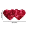thumbnail image 4 of Suncoda Valentine's Day Bathroom Rugs, 40x20In Area Rugs for Bedroom Machine Washable Rugs for Living Room, Heart Shaped Bedside Rugs, Non Slip Carpet Mats Home Decor, 4 of 7