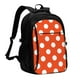 thumbnail image 1 of Fotbe Orange And White Polka Dot1 Mochila con Estampado y Puerto USB para Hombre y Mujer, Mochila Antirrobo, Mochila de Viaje, Mochila Escolar, Mochila Universitaria, 1 of 7