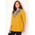 thumbnail image 3 of Catherines Women's Plus Size Petite Impossibly Soft Tunic & Scarf Duet, 3 of 6
