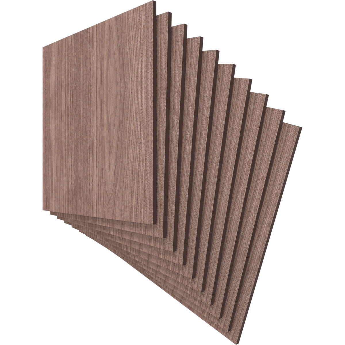 11 3/4"W x 11 3/4"H x 1/4"T Wood Hobby Boards, Walnut (10-Pack)