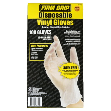 Fibre Grips - Firm Grip Vinyl Gloves, 100ct