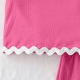 thumbnail image 6 of Cethrio Girls Summer Outfit Sets 2 Piece, Short Sleeve School Casual Tops and Shorts Set Hot Pink Size 14-16, 6 of 8