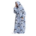 thumbnail image 2 of Wearable Blanket Hoodie Oversized Giant Hooded Blanket Sweatshirt with Pocket Flannel Soft Warm Cozy Blanket for Adult Teens One Size Fits All, 2 of 10