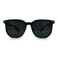 thumbnail image 3 of Gentlemanly Fancy Metal Hinge Oversized Thin Plastic Horn Rim Sunglasses All Black, 3 of 8