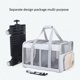 thumbnail image 5 of Jaula para automóvil, caja con ruedas para mascotas con dos compartimentos, bolsa para perros y gatos portátil de gran tamaño aislada, transpirable y ligera para transportar, 5 of 5