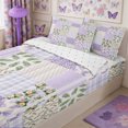 thumbnail image 2 of Manfei Cartoon Bow Zipper Queen Comforter Set with Fitted Sheet and 2 Pillowcases,Floral Leopard Print Zipper Bedding Set,Reversible, 2 of 7