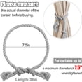 thumbnail image 3 of Bovemsi Clearance 2 Pieces Natural Cotton Curtain Rope Tiebacks Handmade Curtain Decorative Holdbacks Rural Style Drapery Tieback, 3 of 4