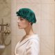thumbnail image 4 of Ofertas Únicas 2 Piezas Gorro de Ducha para Mujeres con Flores para Baño Hotelero de Satén Negro, Seda de Leche, 4 of 5