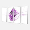 thumbnail image 2 of Purple on White Fractal Illustration - Abstract Canvas Art Print, 2 of 3