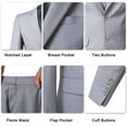 thumbnail image 5 of Wehilion Men's Breathable 3-Piece Suit, Gray, Size XXL, All-Season, 5 of 7