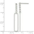thumbnail image 4 of Sterling Silver E-Coated Cz Post Dangle Earrings (Width 6) (Length 39) - Jbsp, 4 of 5