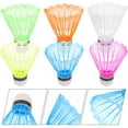 thumbnail image 2 of 12Pcs Badminton Shuttlecocks Plastic Badminton Sports Shuttlecocks Colored Small Shuttlecocks, 2 of 6