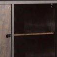thumbnail image 2 of 60" Wooden And Metal Frame TV Stand With 2 Open Shelves, Brown, 2 of 4