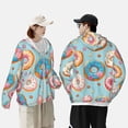 thumbnail image 4 of Fotbe Colorful Donut Chaqueta con Protección Solar UPF 50+ para Hombre y Mujer, Camisa con Capucha y Bolsillos-3X-Large, 4 of 7
