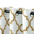 thumbnail image 2 of Bohemian Trellis Blackout 2 Panel curtains 52X96-White, 2 of 4
