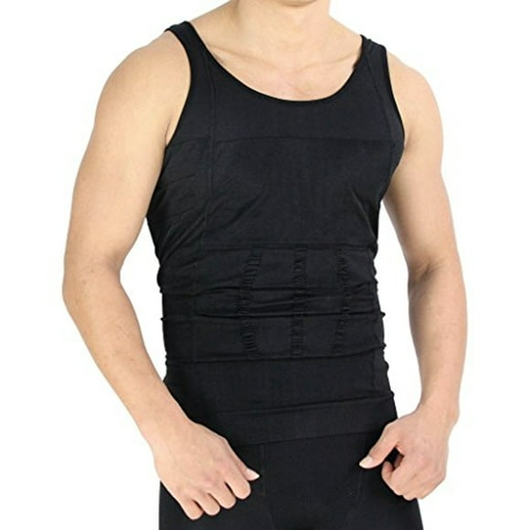 Les Sous-Vêtements Minceur Instantanés pour Hommes Body Shaper Gilet Séance d'Entraînement Minceur Spécifiquement pour les Hommes Améliorent la Posture - Noir - Med