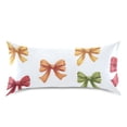 thumbnail image 3 of Colorful Christmas Bows Satin Pillowcase Envelope Design Pillow Covers 1 Pack Queen Size 20" x 30", 3 of 9