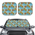 thumbnail image 6 of Lsque Sunflowers 2 PCS Windshield Sun Shade | CarFoldable Window Covers | Car Accessories Reflect UV for Universal Cars SUV Truck | Large, 6 of 7