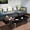 Black, variant on Round Metal Coffee Table | Bring Modern Style to Any Living Space | Open - Frame Drum Base | Combine Beauty and Practicality