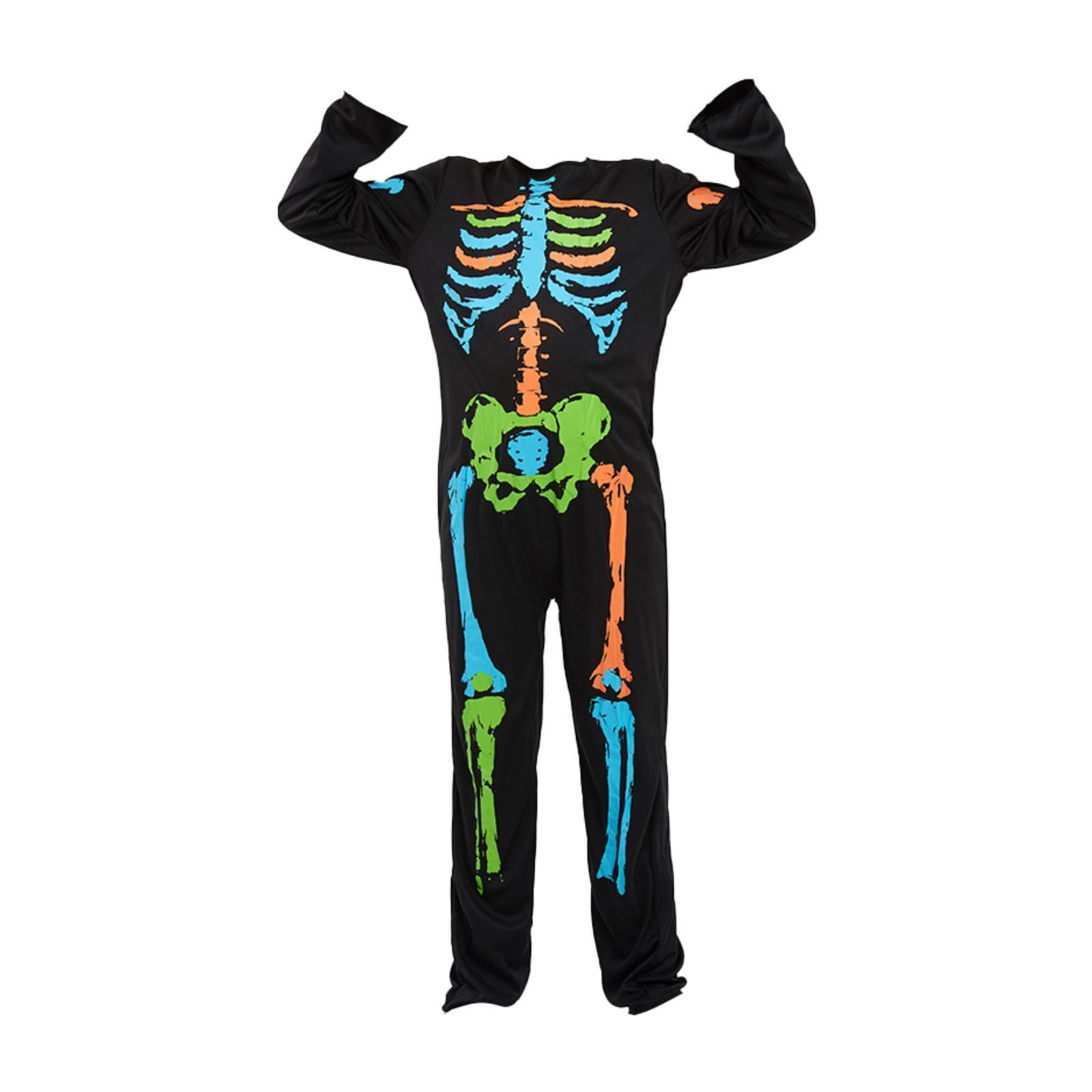 Disfraz de esqueleto de Halloween para niños, disfraz de